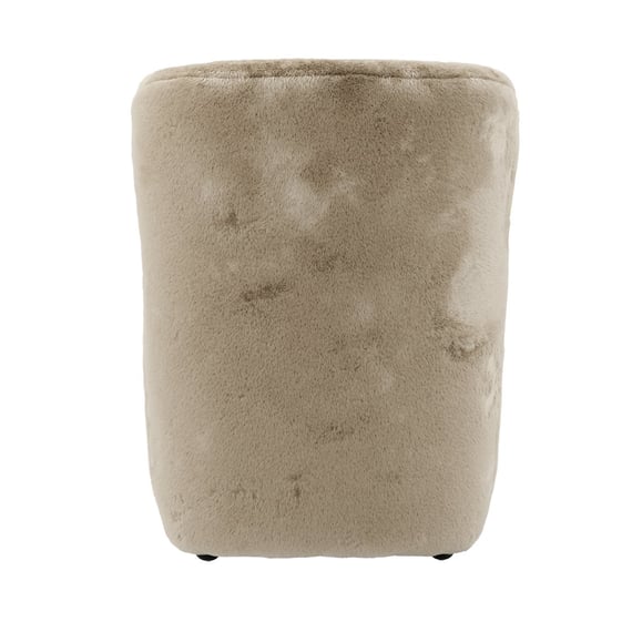 bear coyote faux fur armchair back
