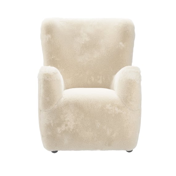bear dawn faux fur armchair front