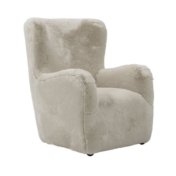 bear wolf faux fur armchair angle