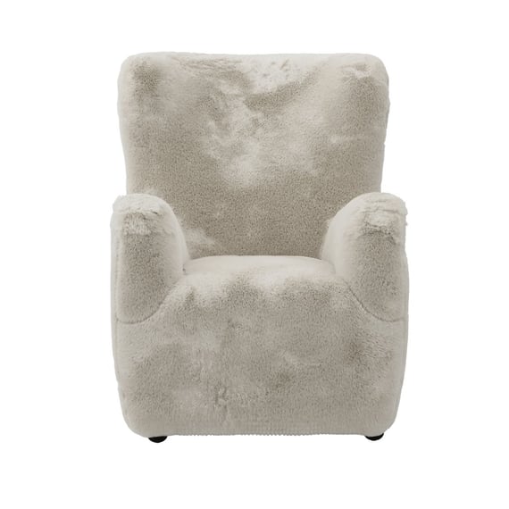 bear wolf faux fur armchair front