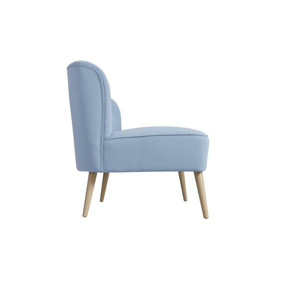 beau cornflower blue 2 seater sofa side