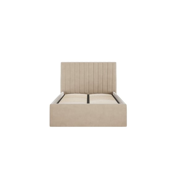 berlin beige ottoman single bed standard front