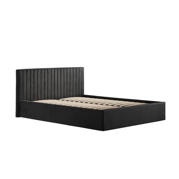berlin black ottoman bed standard headboard angle
