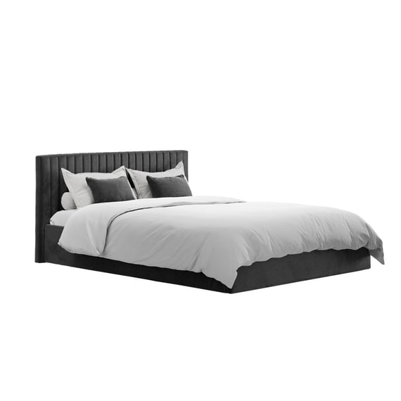 berlin black ottoman bed standard headboard dressed