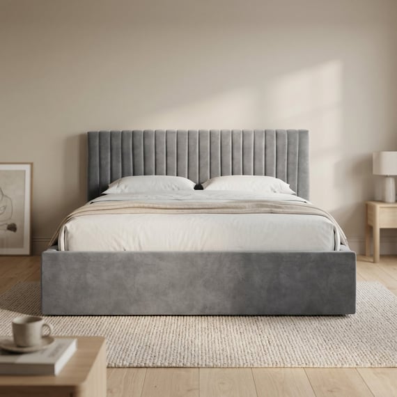 Berlin Kingsize Bed Silver