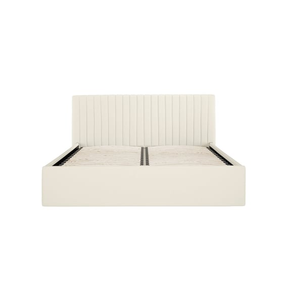 berlin milk ottoman double bed standard headboard front