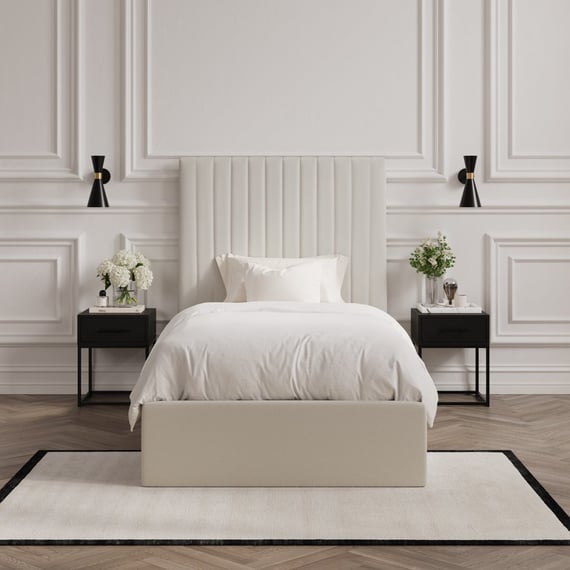 berlin milk ottoman single bed tall headboard lifestyle