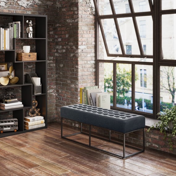 Boden Steel Grey Bench