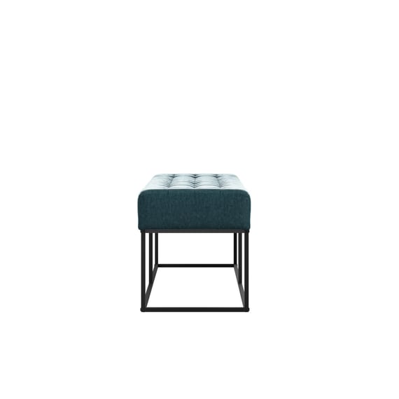 boden yale blue upholstered bench side