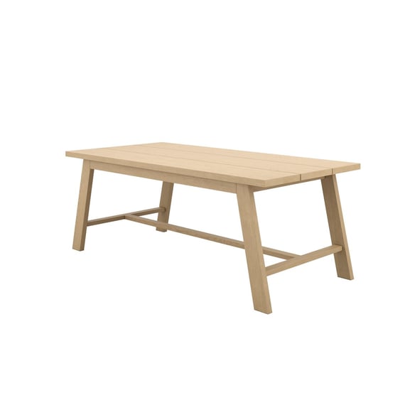 bourton latte oak dining table angle