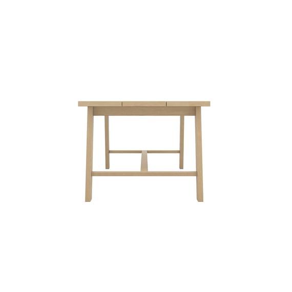 bourton latte oak dining table side