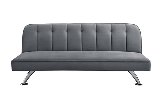 brighton grey fabric sofa bed front