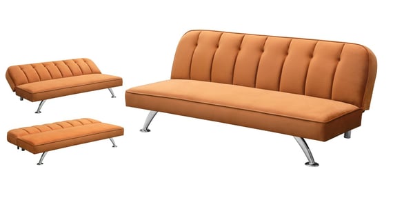 brighton orange sofa bed positions multi view