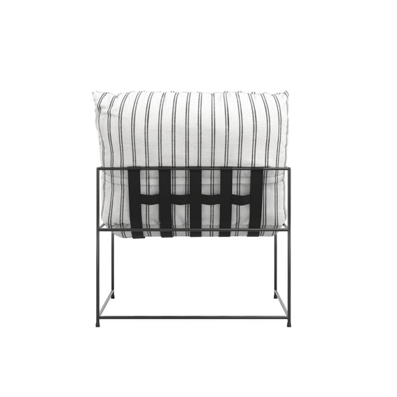 brook chalk stripe accent chair back