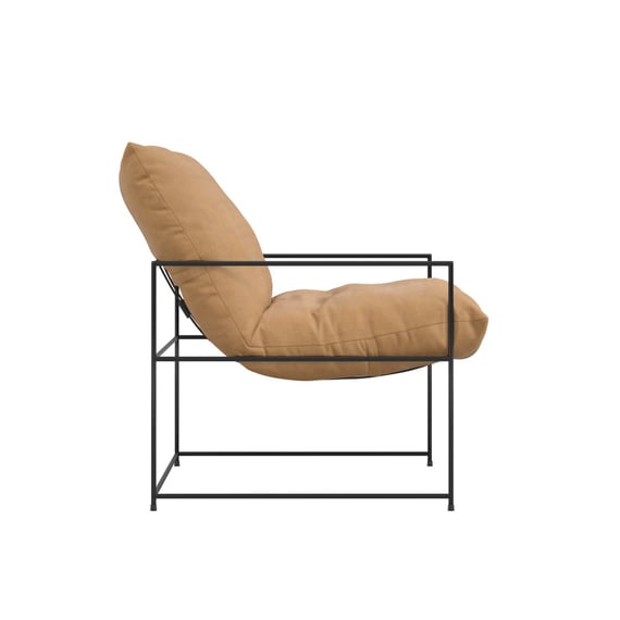 brook tobacco accent chair side