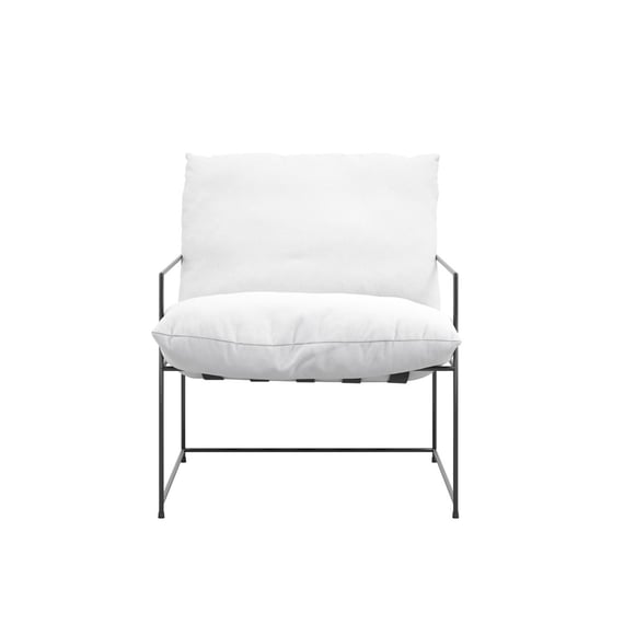 brook white house weave accent chair front