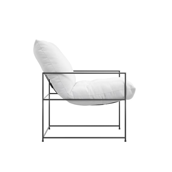 brook white house weave accent chair side