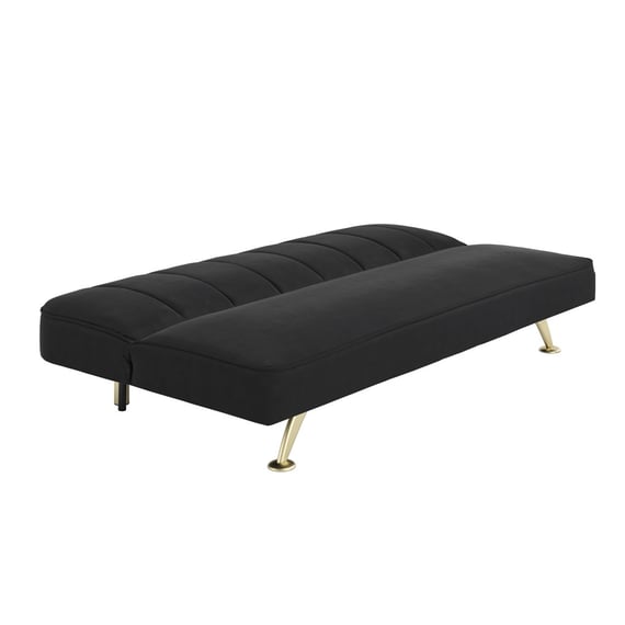 burlington black velvet sofa bed flat