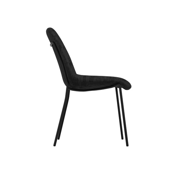 carlo black dining chair side