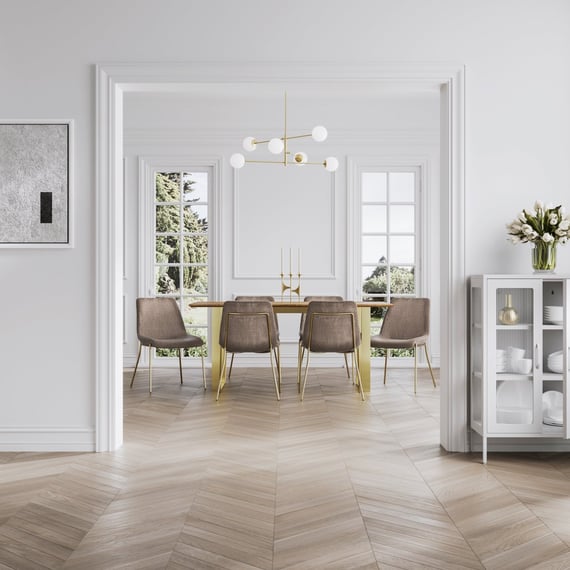 Carlo Taupe Gold Dining Chair