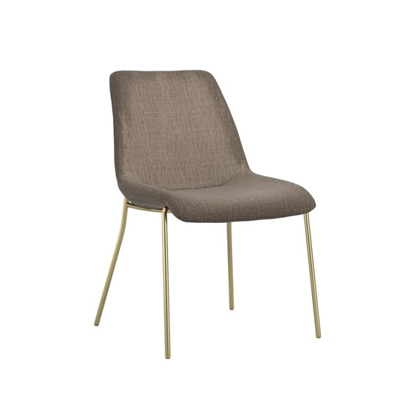 carlo taupe gold dining chair angle