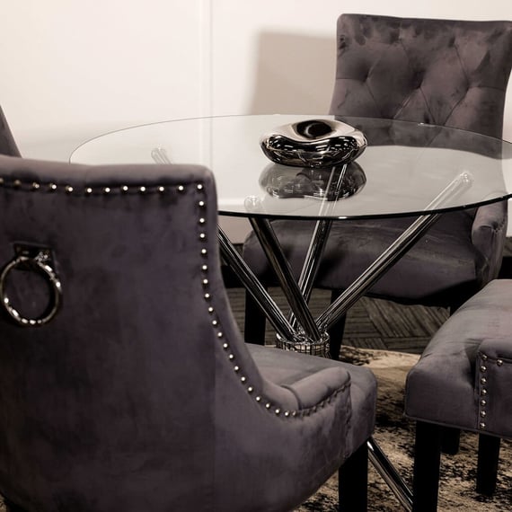 Casa Silver Dining Table