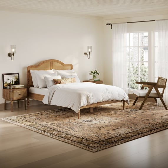 claude smoked oak rattan king bed lifestyle