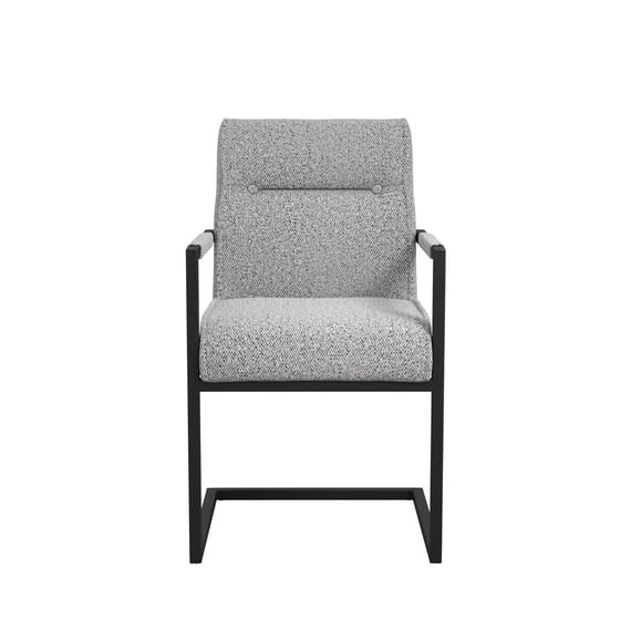 cleaver smoked pearl carver chair front