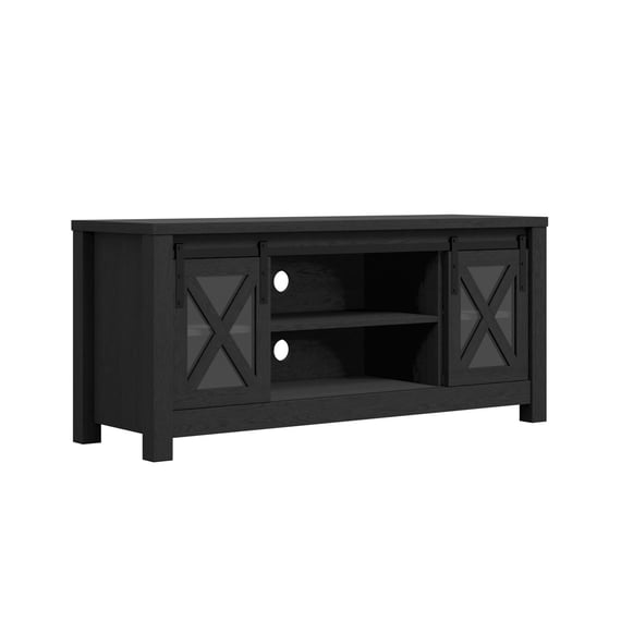 clover black glass media unit angle
