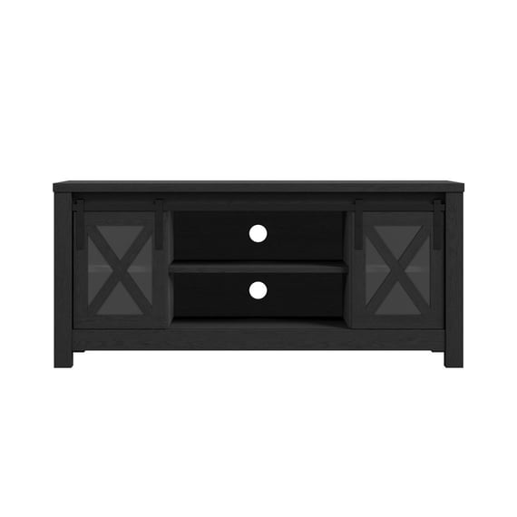 clover black glass media unit front