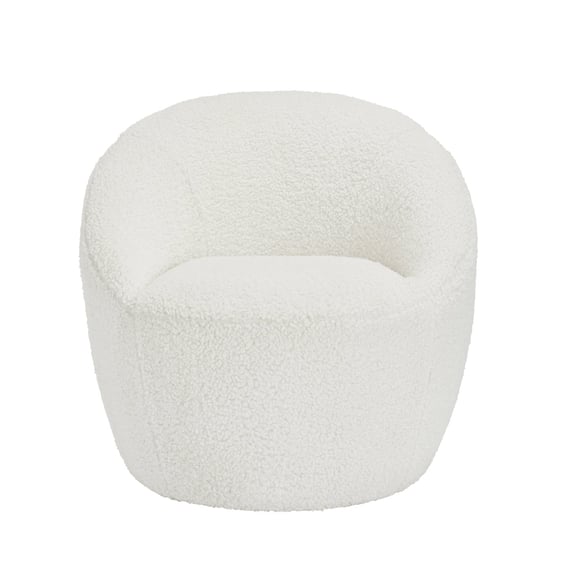cocoon white boucle tub chair front
