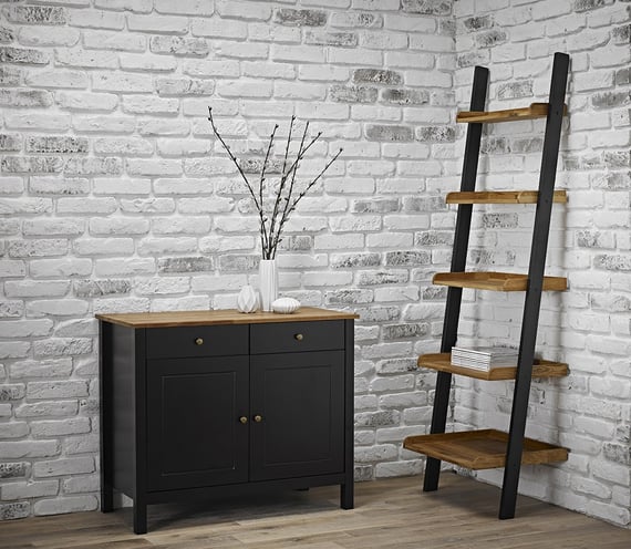 copenhagen charcoal sideboard ladder shelving room