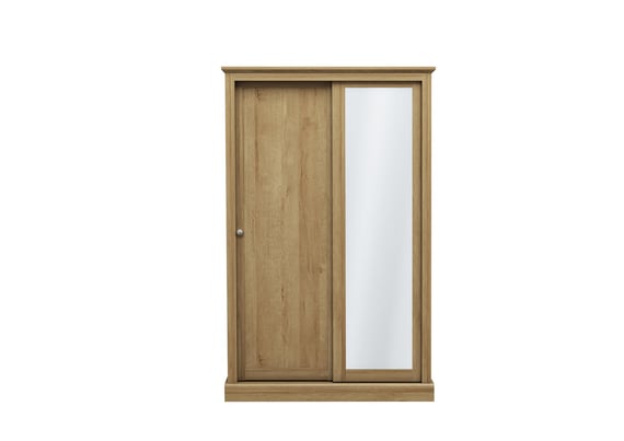 devon oak 2 door sliding wardrobe front