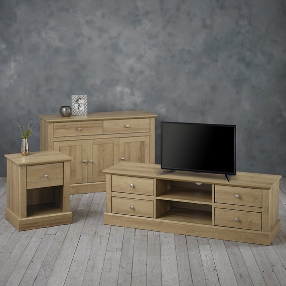 devon oak living room sideboard tv unit bedside table