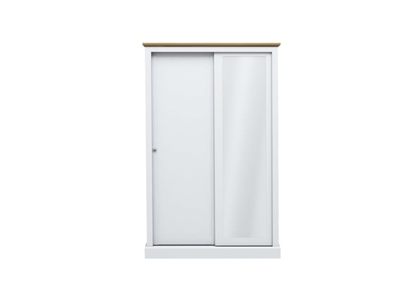 devon white 2 door sliding wardrobe front