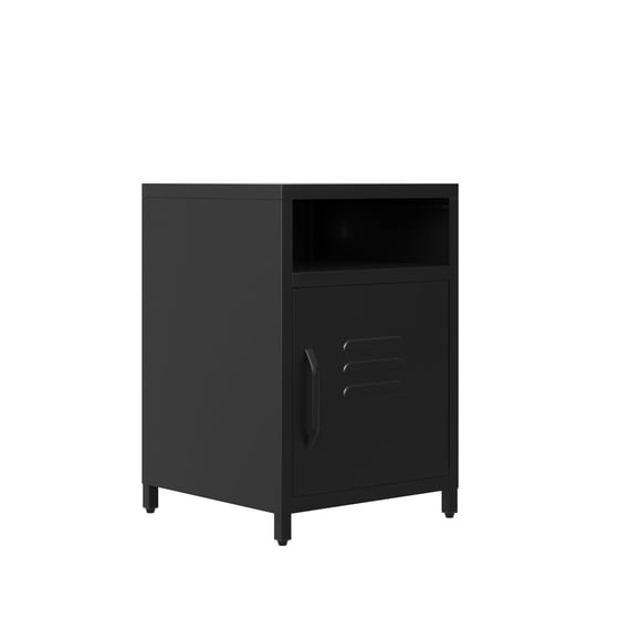 dillon black bedside cabinet angle