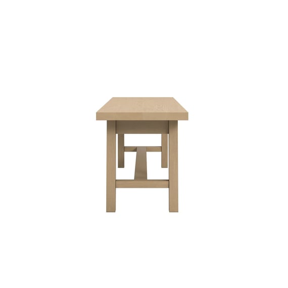 drift latte oak bench side