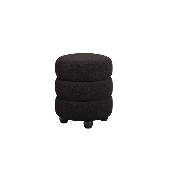 emi black boucle pouffe angle