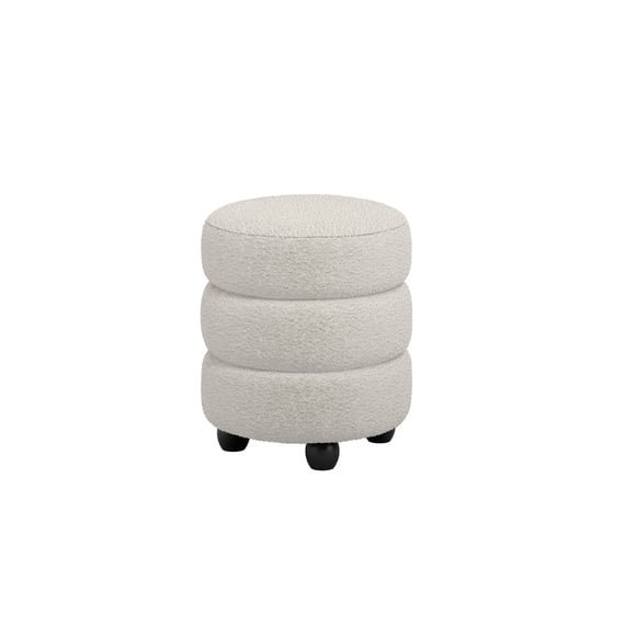 emi ivory boucle pouffe angle