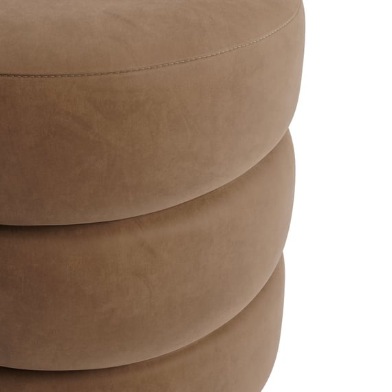 emi mole boucle pouffe close up detail