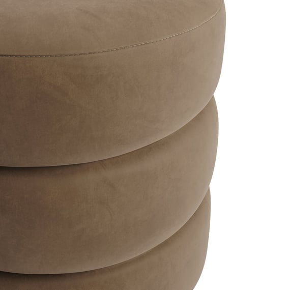 emi mole boucle pouffe close up