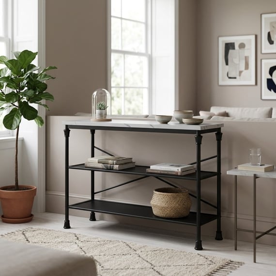 Fairmont Marble Effect Console Table