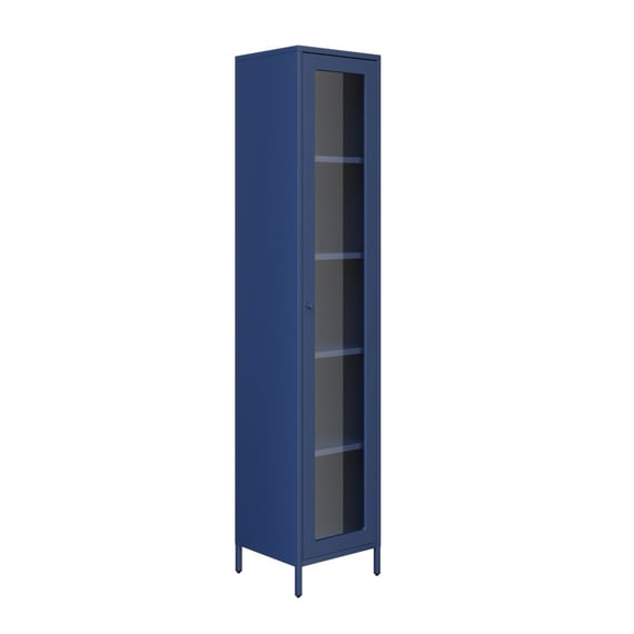 frank classic blue display cabinet angle