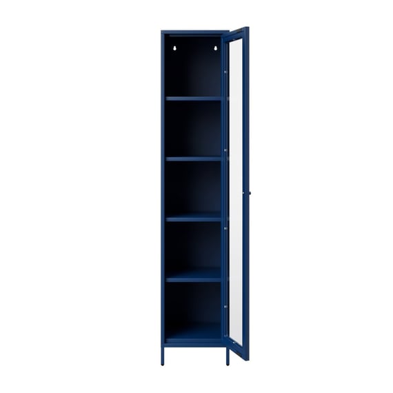 frank classic blue display cabinet front open