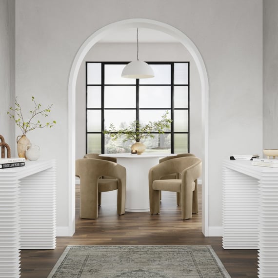 Fuji Stone White Dining Table