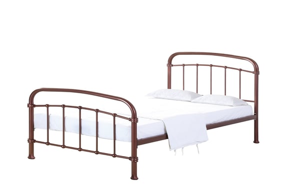 halston copper metal bed frame angle