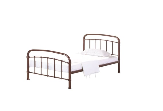 halston copper single metal bed frame angle