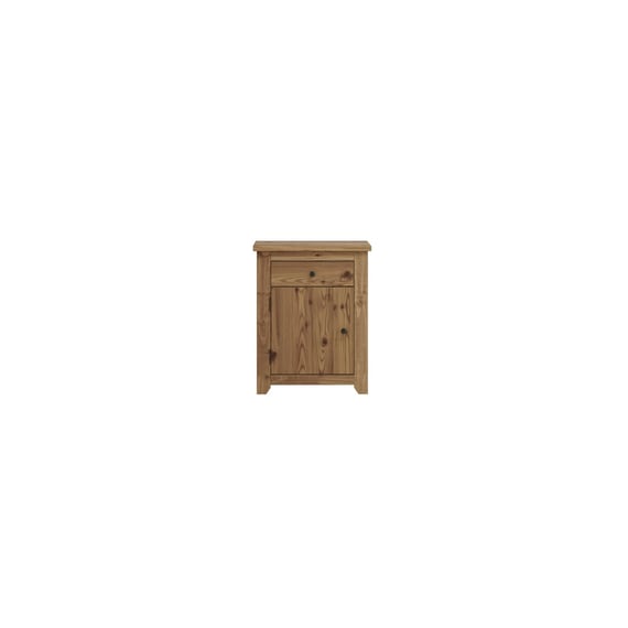 havana pine bedside table front