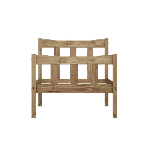 havana pine single bed front