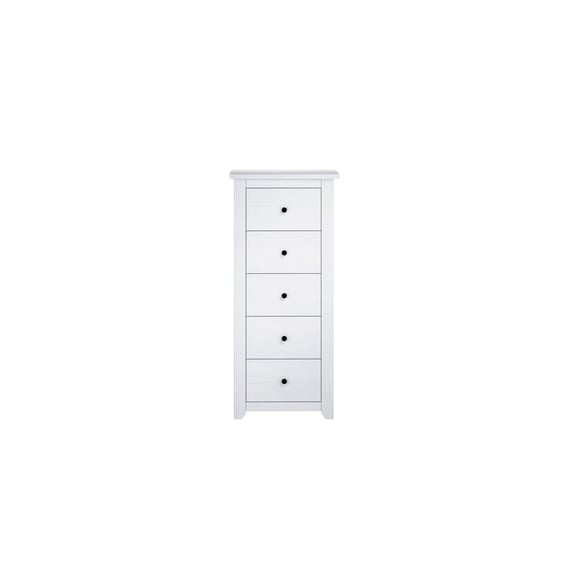 havana white small 5 drawer chest front